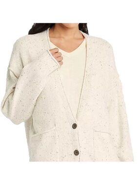 Universal Thread Oversized Speckled Button-Front Cardigan S